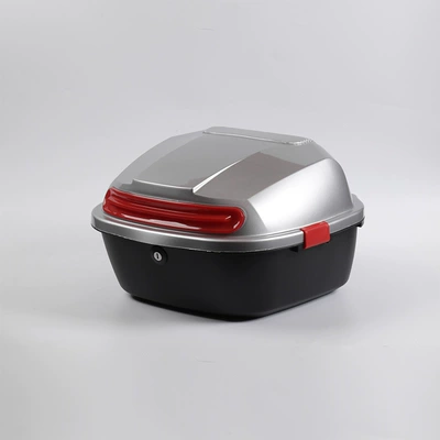 Motorcycle trunk Universal Trunk, Wear-Resistant, Rain-Proof, Large - silver-gray-free-installation-package