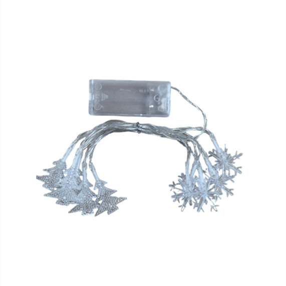 Cadena DE LUZ DE Navidad LED transfronteriza copo de nieve alce Cadena de luz del árbol de Navidad Estrella atmósfera decoración pequeña luz de color luz intermitente