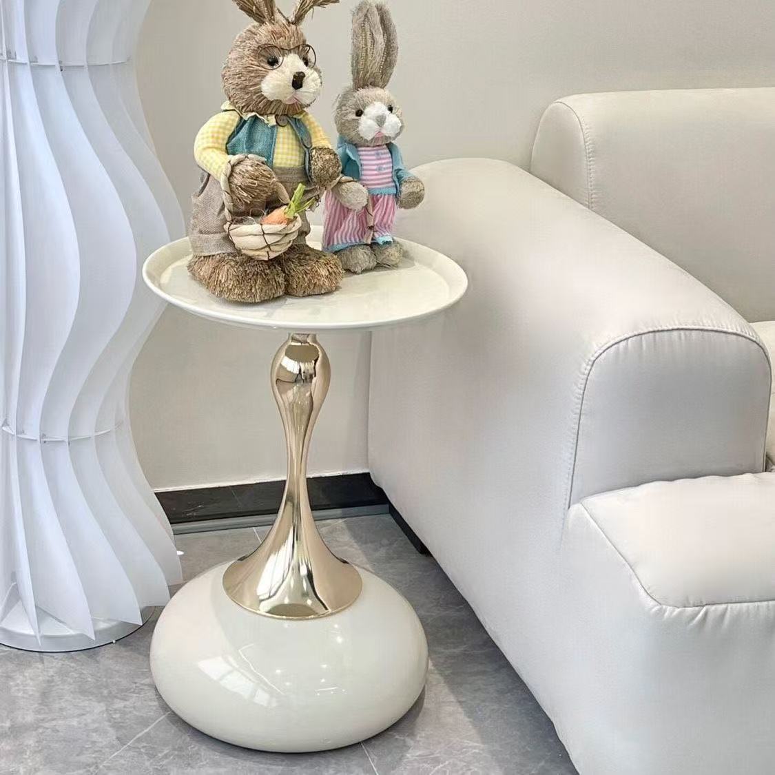 Sofá ligero de lujo ligero de cintura ligero de la sala de estar mesas de té para el hogar creativo moderno y simple esquinas redondas de varios pequeños hogares