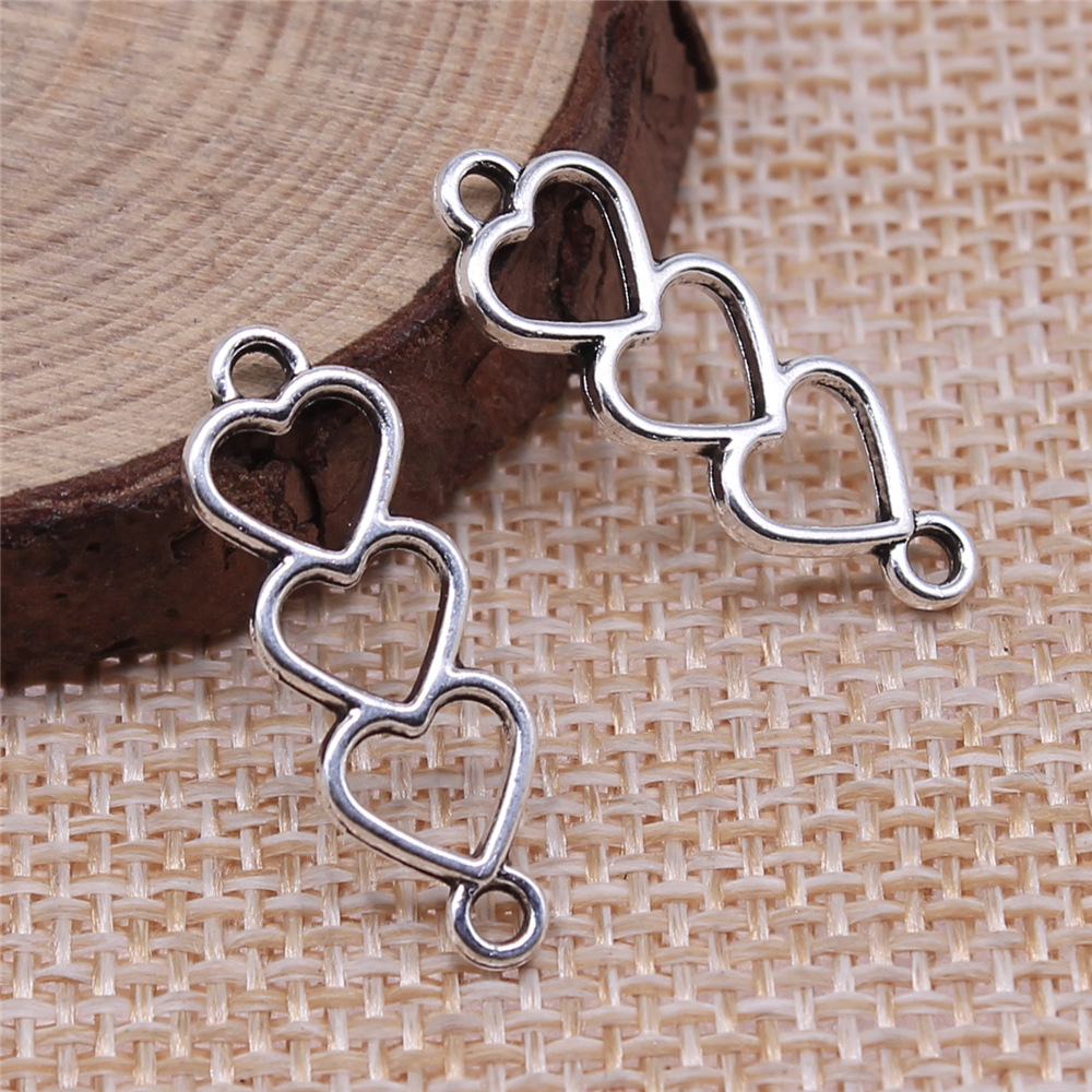 1 Piece Alloy Heart Shape Connector Retro display picture 1