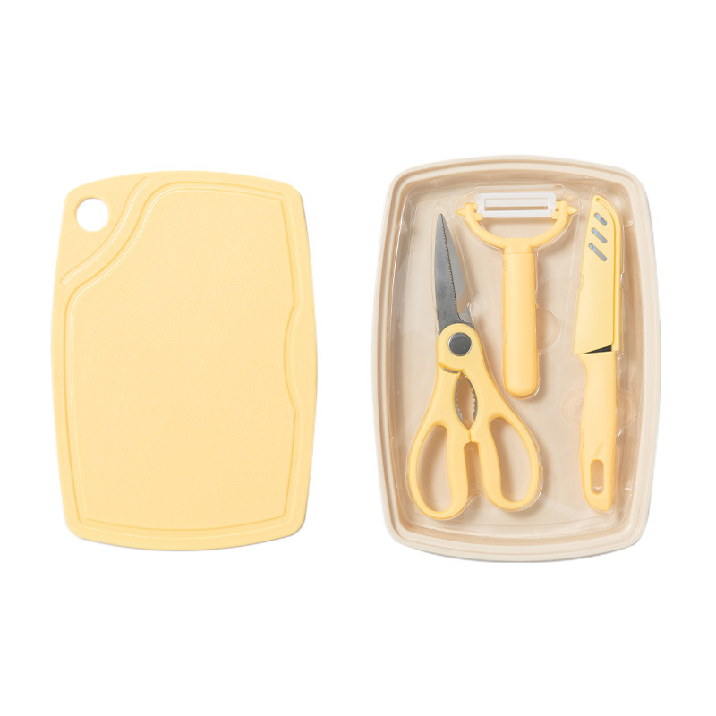 Nuevo conjunto de 5 piezas de herramientas de alimentos suplementarios, cuchillo de frutas de mesa doméstica, herramientas de alimentos suplementarios, tijeras, cuchillo de pelado, conjunto