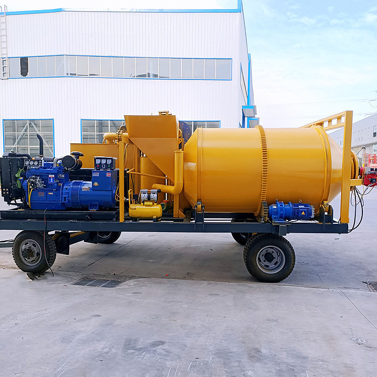 路面修补小型沥青搅拌机 沥青料混合料拌合机 轮式铣刨料拌合楼