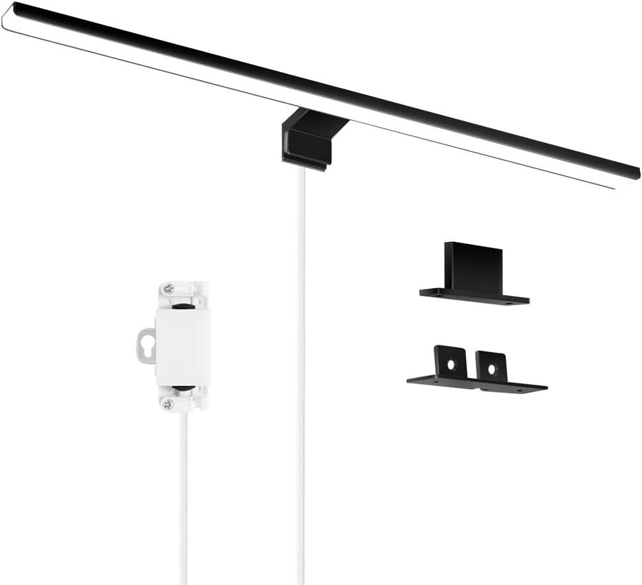 LED espejo luz delantera agujero-libre clip espejo luz abierta-montado gabinete mural cuarto de baño tocador espejo gabinete maquillaje Luz