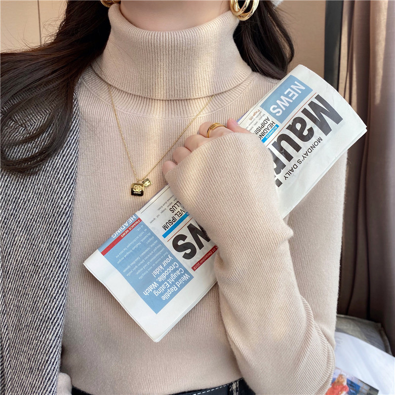 어스 스킨 컬러 [하이 칼라 스타일] [고품질/고급 하의 셔츠/루즈/긴 소매/슬림핏/타이트/부드러움/틈새 스타일/라이트 그레이/썩은 토마토 컬러/기타