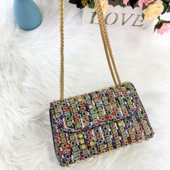 新商品のクロスボーダー満开のハンドバッグには、わきの下に女性の名媛の宴会のカバンのドレスが入っています。