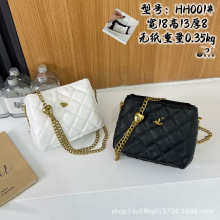2025新款小香风菱格链条秋冬高级感真皮香奈包包女百搭单肩斜挎包