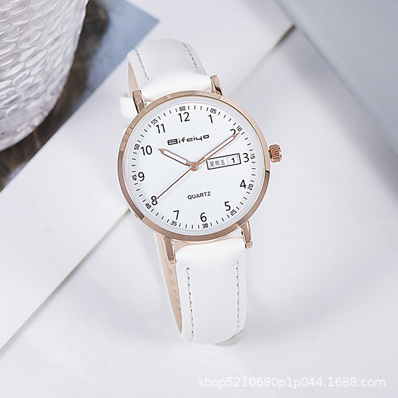 Watch Women's Junior High School Student Calendar Simple Temperament Women's Light Luxury Niche Famous Brand High-end Luminous Waterproof
