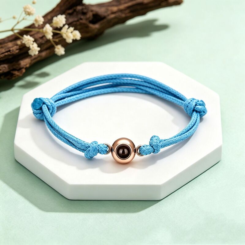 Factory Direct Supply Woven Projection Bracelet with 100 Languages I Love You, High-End Luxury Niche Couple Gift Factory Direct Supply Woven Projection Bracelet with 100 Languages I Love You, High-End Luxury Niche Couple Gift