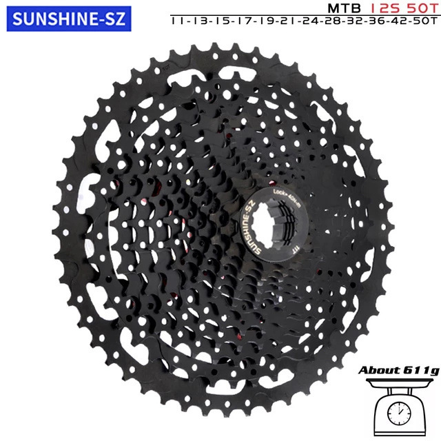 SUNSHINE-SZ フリーホイール 8/9/10/11/12 速 ブラック シマノ対応 マウンテンバイク ロードバイク  詳細画像