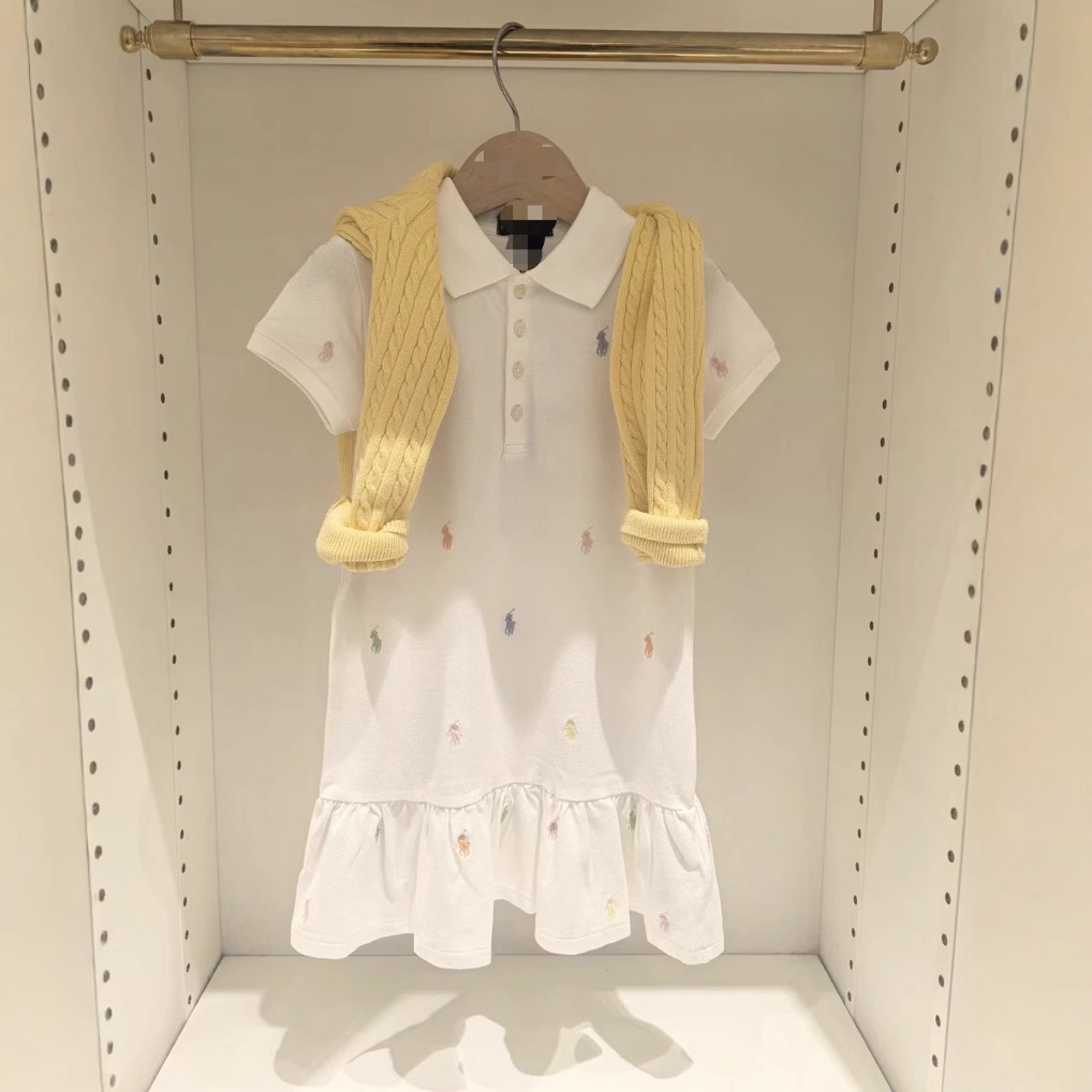 Ralph New 2025 Children Embroidered Pony Polo dress Vest SX