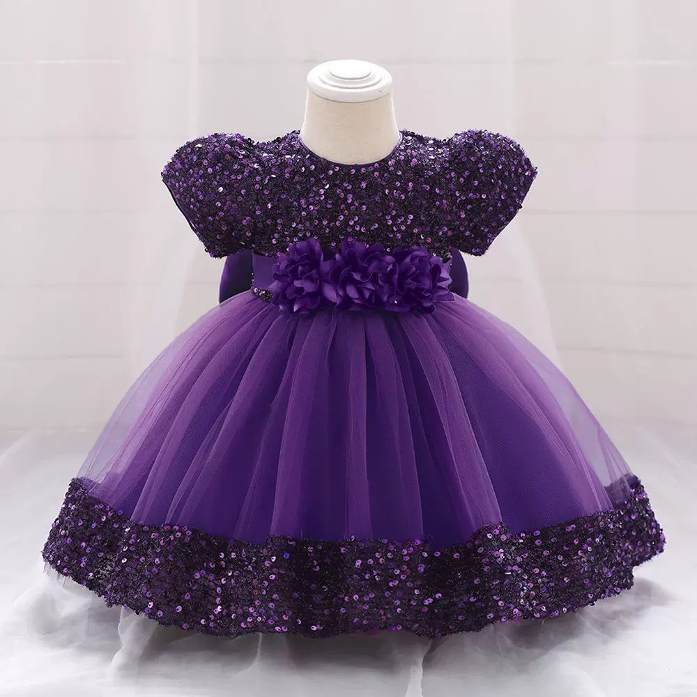 Children's dress for early age, three dimensional small princess costume, European style, flowered, Birthday gift