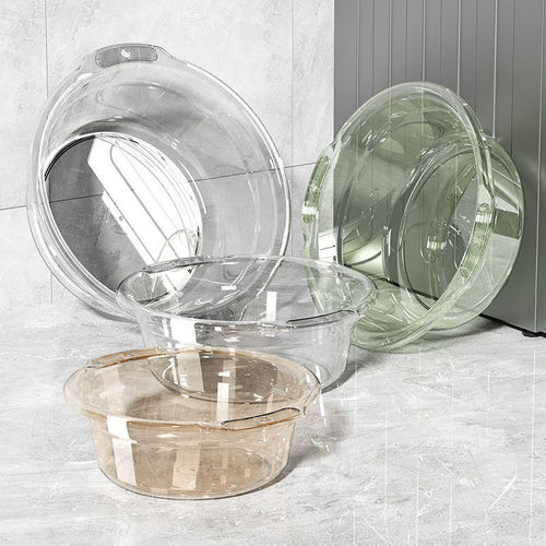 Thickened transparent washbasin student dormitory bathroom washbasin large and small baby washing vegetables and feet household basin