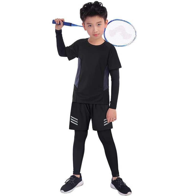 Niños de bádminton ropa de tenis de secado rápido niño de otoño juego deportivo de manga larga juego de entrenamiento de tenis de mesa ropa