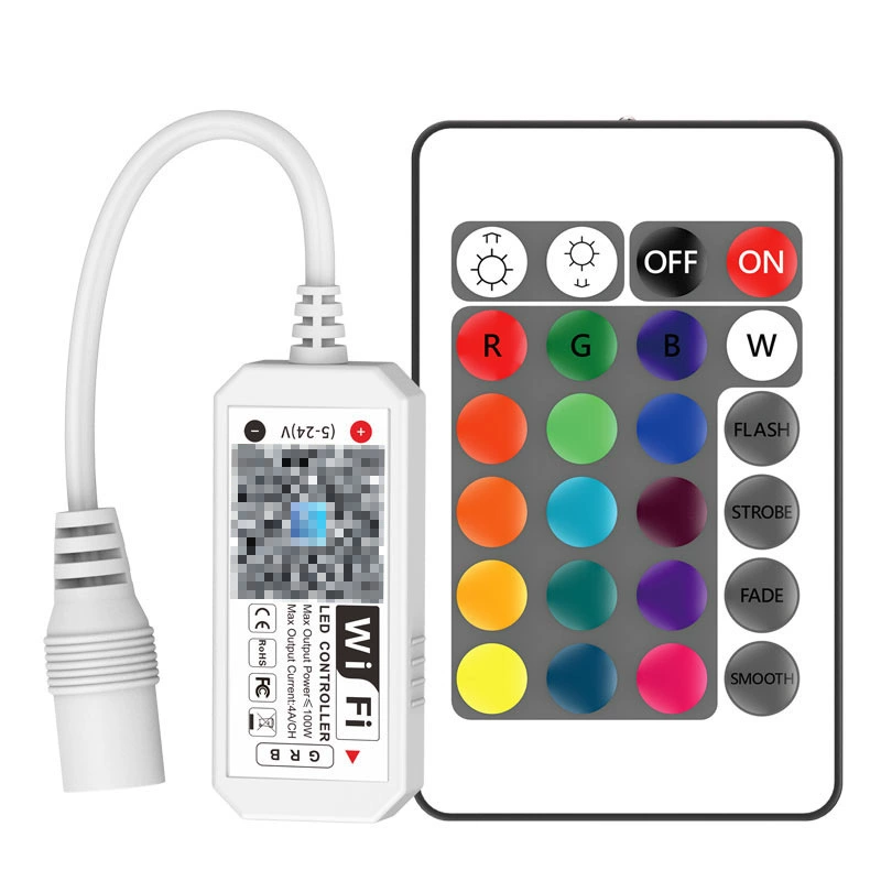 Small LED controller, colorful light strip, music smartphone, 24 keys