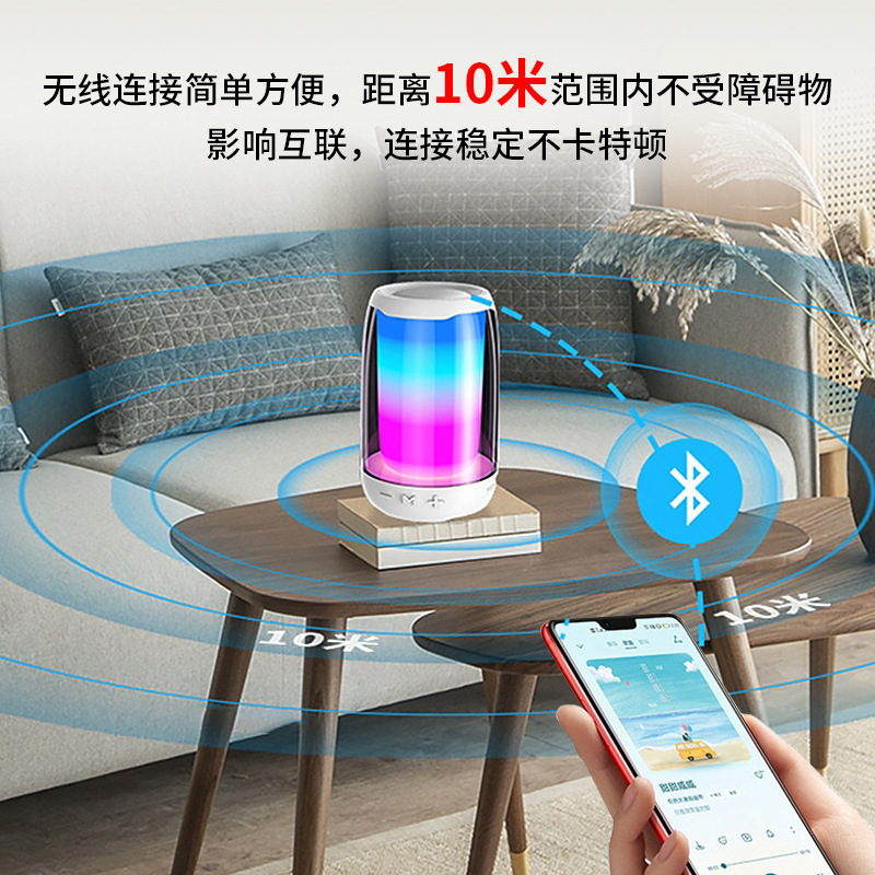 新型小脈動min4世代i bluetoothスピーカー全画面カラーライトtws直列デスクトップ屋外携帯ミニオーディオ|undefined