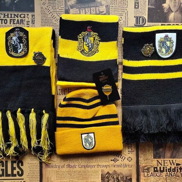 Гарри Поттер Пуффендуй Барсук дом шарф перчатки галстук шляпа Рождественский косплей Новогодний подарок