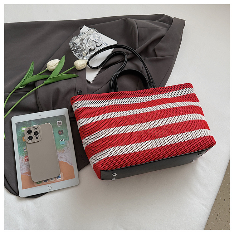 Fashionable large-capacity commuting bag for women 2025 new style, single-shoulder bag for going out to work, casual color-blocking tote bag Specification drawing