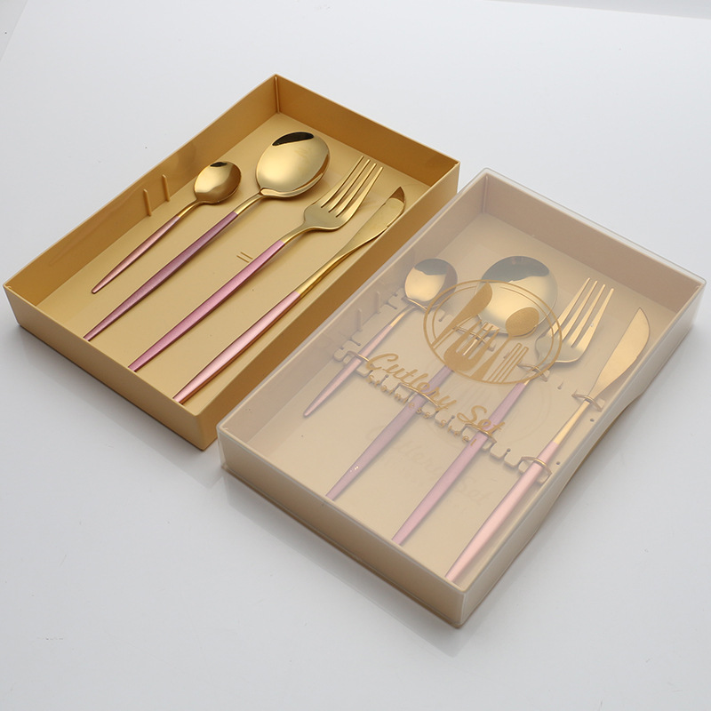 노란색 상자-24개 세트-핑크 골드