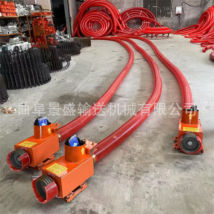 160 大口径スパイラル穀物吸引機ホーススクリューコンベヤ 3- 30m ホース砂吸引機|undefined