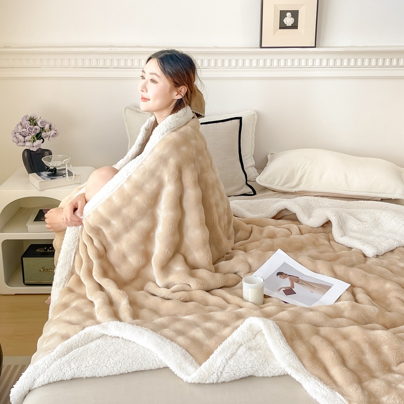 Manta de clase a Manta de lana de leche de primavera y otoño para madres y bebés Manta de lana Falai Manta de siesta Manta de regalo de aire acondicionado Manta de sofá