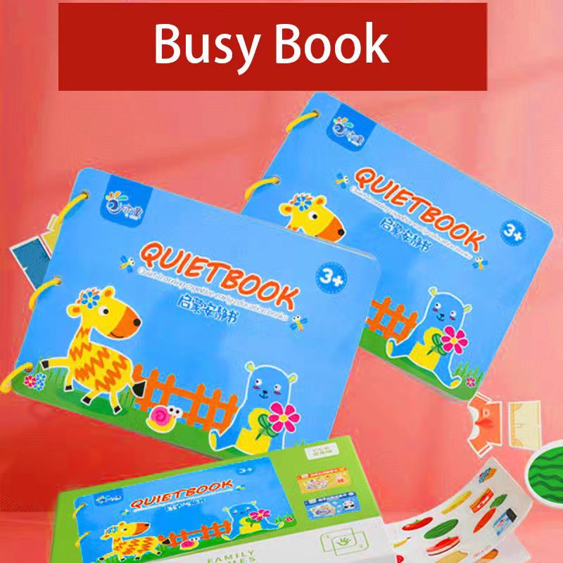 安靜書撕撕書busy book貼紙兒童益智玩具反覆粘貼書3-6歲跨境玩具