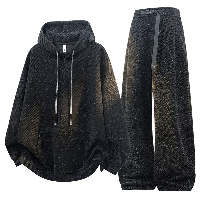 Trajes deportivos casuales transfronterizos de alta gama para hombres primavera y otoño 2026 nuevos camisetas encapuchadas para hombres un conjunto completo