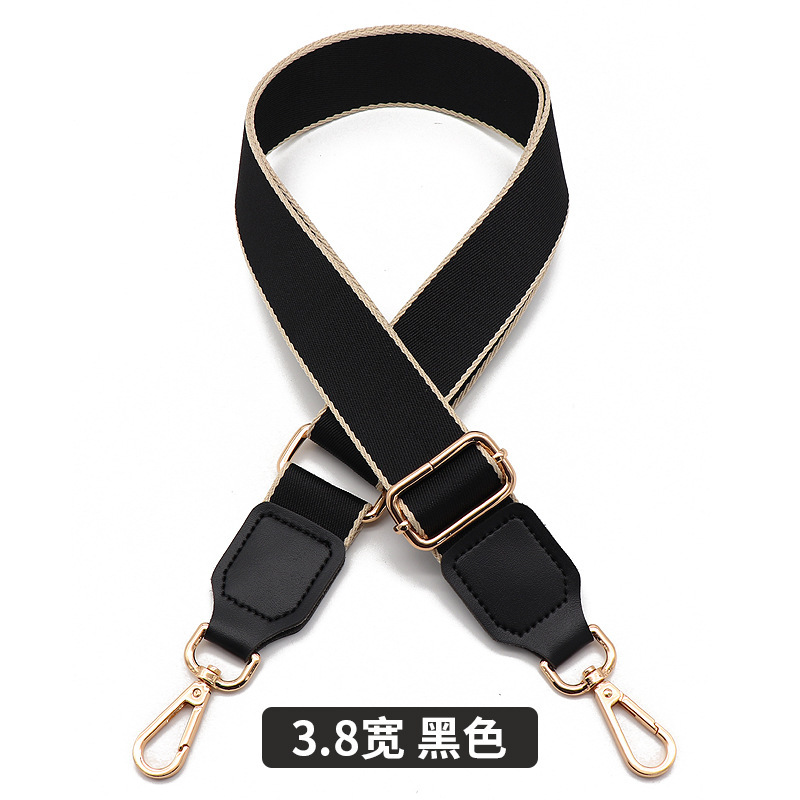 New Polyester-Cotton Pure Color Replacement Shoulder Strap Wide Versatile Shoulder Strap Bag Strap Single Shoulder Crossbody Women's Bag Adjustable Accessories