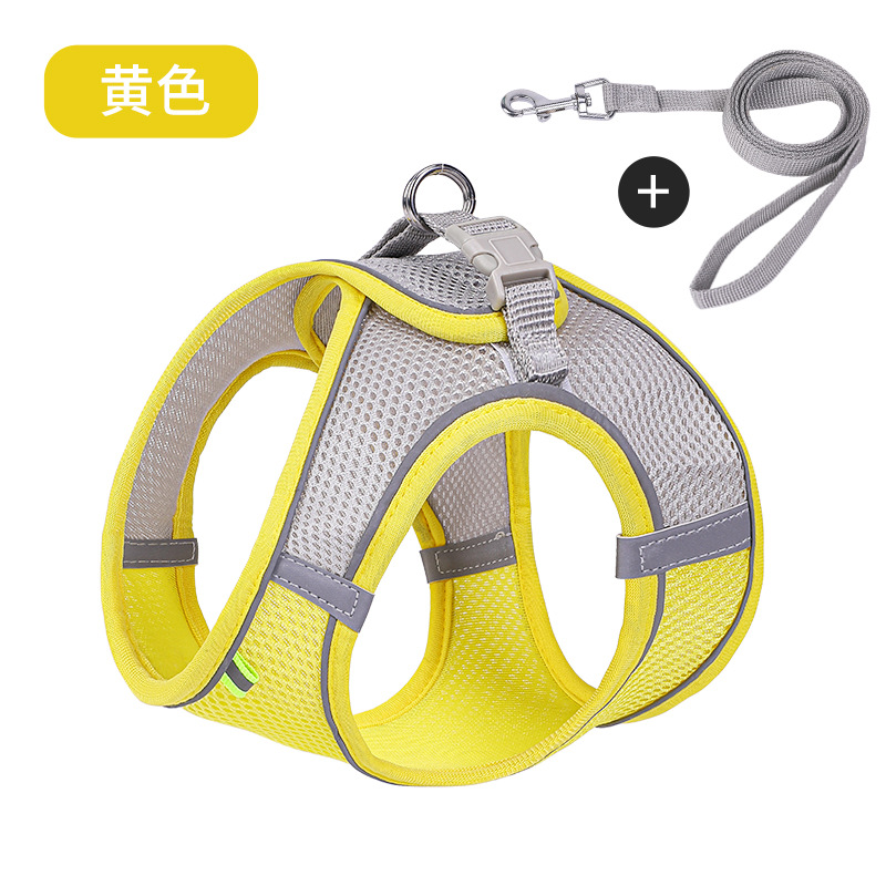 Nueva correa de pecho para mascotas chaleco correa de perro reflectante transpirable cuerda de perro suministros para mascotas al por mayor en stock