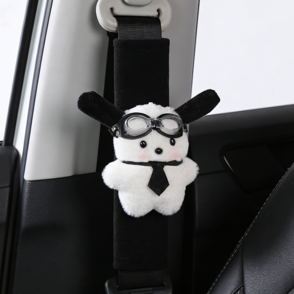 Cartoon muñeca de peluche coche caja de toallas de papel coche tipo colgante lindo perro Pacha bolsa de almacenamiento de decoración interior del automóvil viento fragante