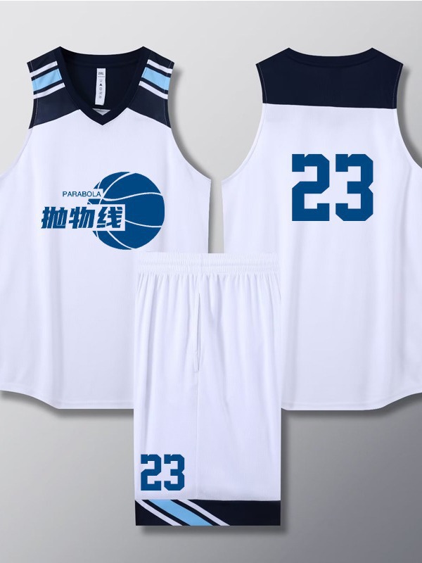 Basketball uniform suit men's printed female/children College student single-sided clothes trade Jersey sweat-absorbent training suit American