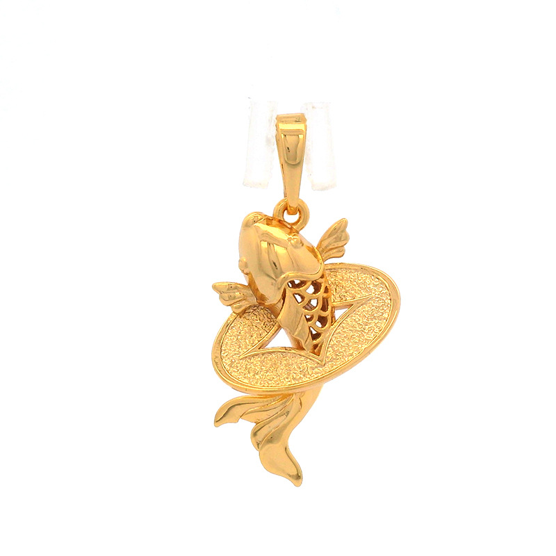Xuping año con peces chapados en oro 24K hueco dinero colgante de carpa colgante femenino retro lujo ligero colgante nicho