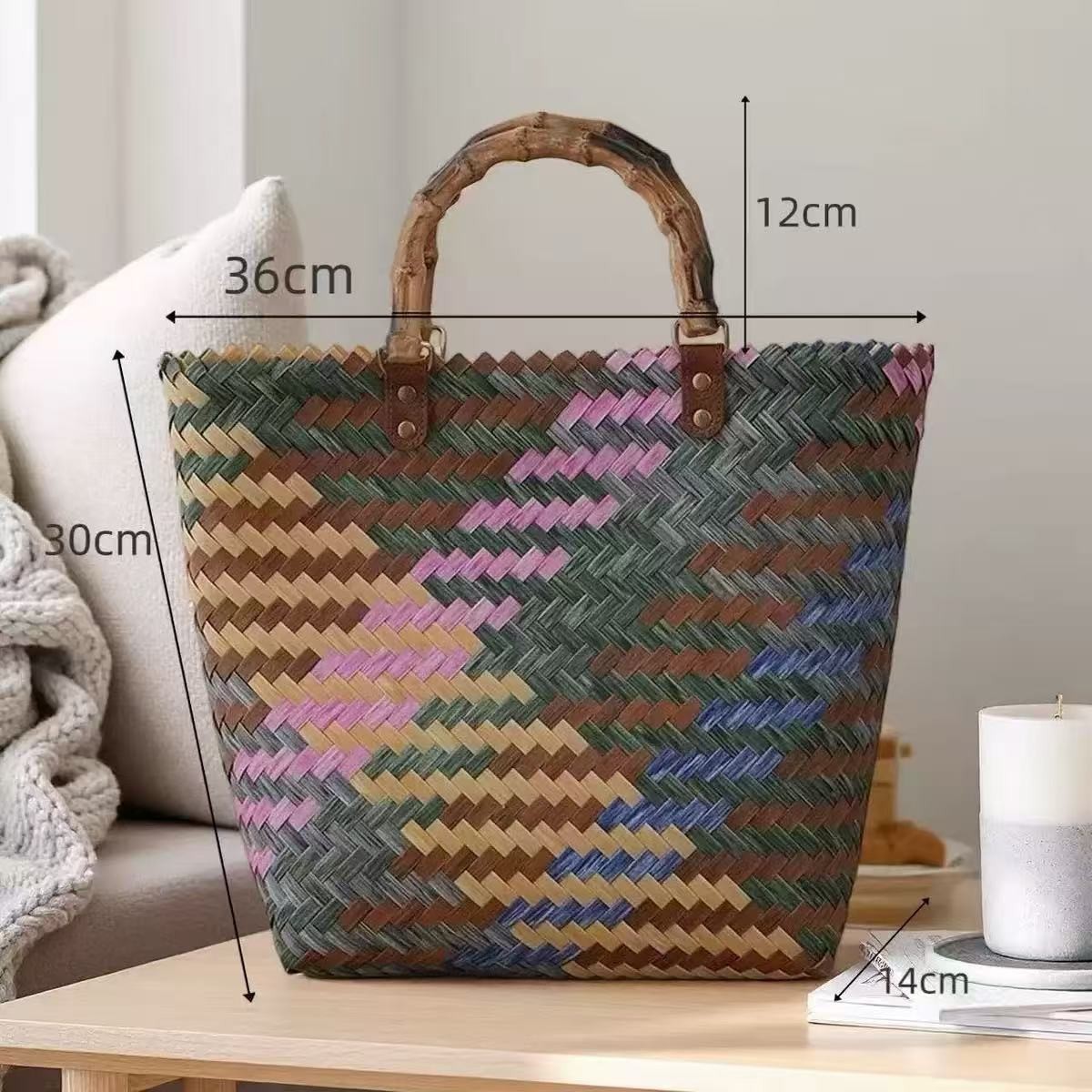 Seven-color bamboo handle/large size