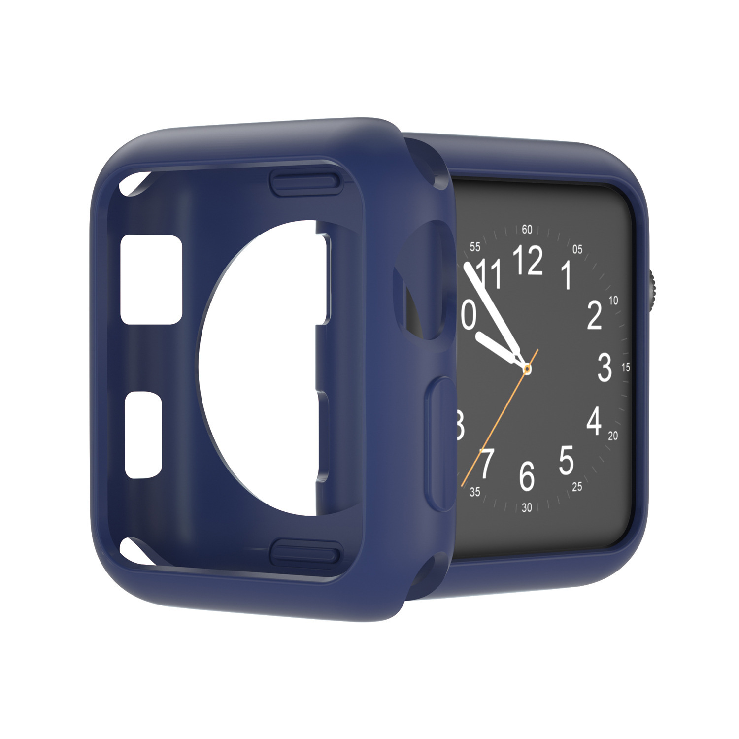 Adecuado para Apple Watch caso applewatch reloj TPU medio paquete cubierta protectora caramelo Shell en stock