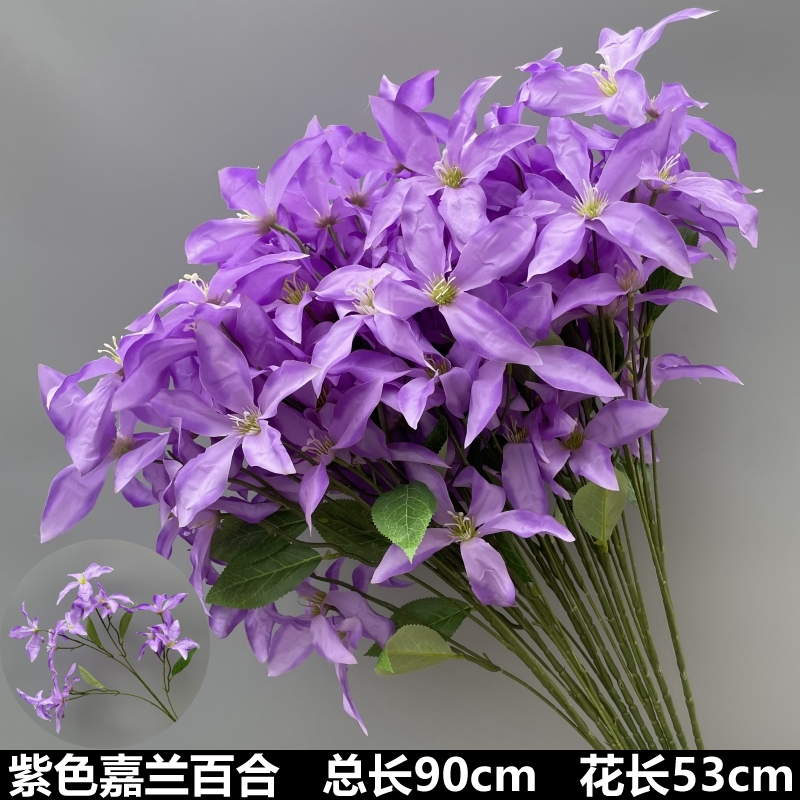 보라색 붉은 보라색 화환 백합