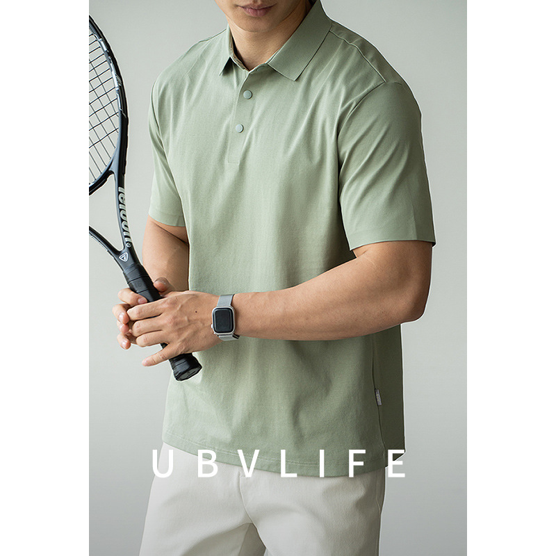Traceless Cool-feeling Breathable Anti-wrinkle Short-sleeved POLO Shirt Men's 2025 Summer New Moisture-absorbing Quick-drying Business Commuter Top