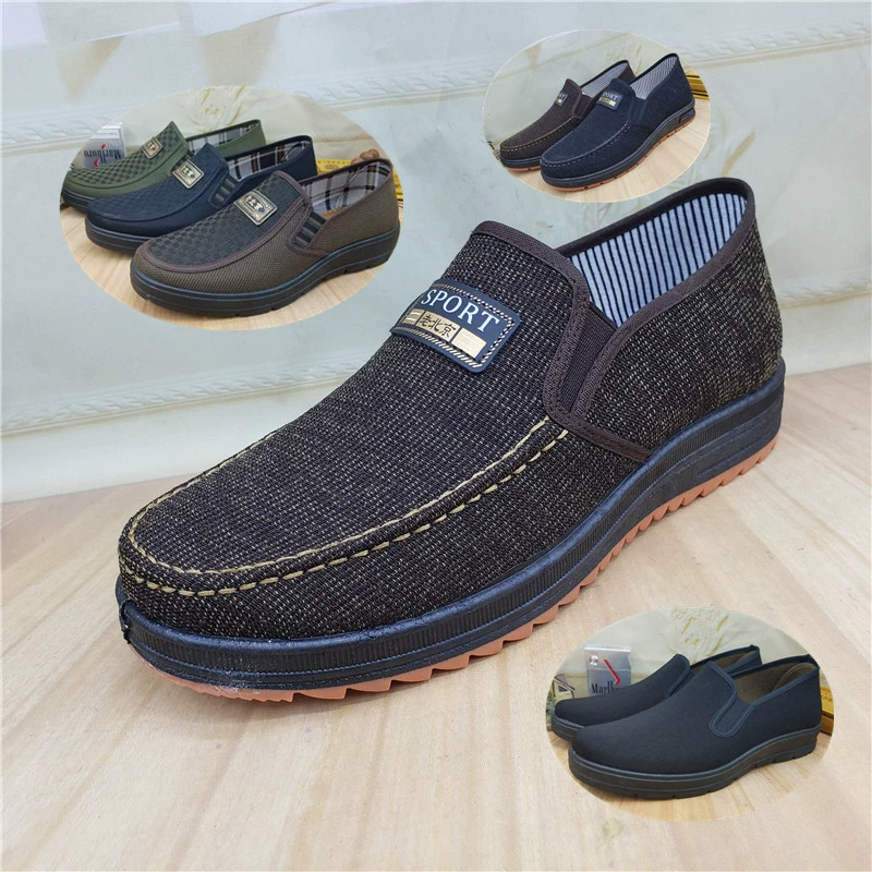 [Розничная торговля, включая фрахт] Повседневная обувь для среднего возраста Спортивная Мужская обувь Dad Breathable Slip