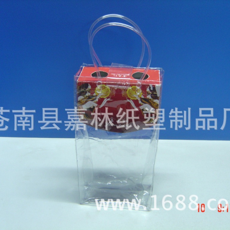 红酒袋PVC礼品袋EVA礼品袋印刷广告手提袋装冰酒袋