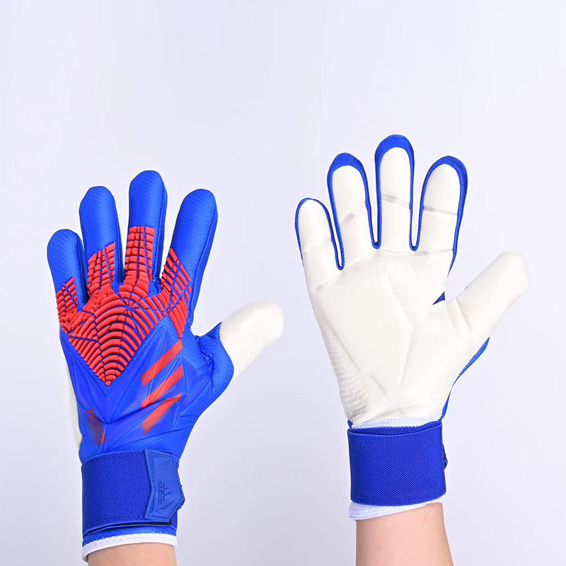 Guantes de portero de fútbol, guantes de látex antideslizantes gruesos para adultos y niños, guantes protectores de entrenamiento de fútbol