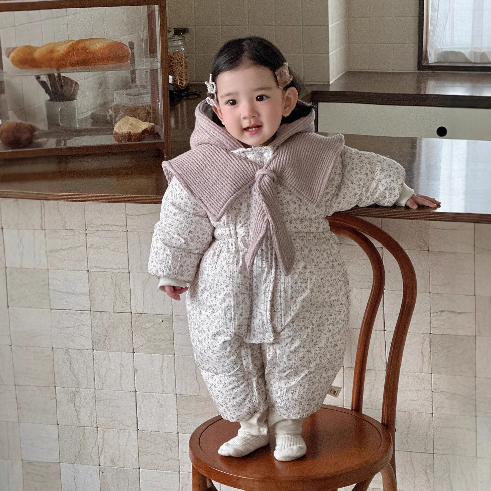 Ropa de bebé, una pieza, ropa de invierno para bebés, ropa de invierno para niños pequeños, ropa de algodón con pellizco de salida grueso