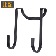 Black double hook double-headed S-shaped hooks bathroom kitchen S-shaped cabinet wardrobe back hooks S hook s hook