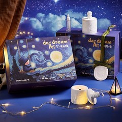 Dream Van Gogh クリエイティブな香りのキャンドル ギフトボックス 寝室の装飾品 女の子への実用的な誕生日プレゼント 新婚夫婦のお土産