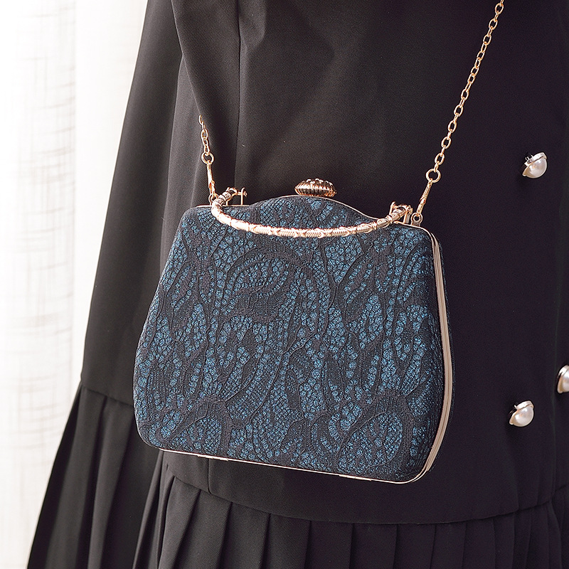 Cruz-frontera encaje noche banquete femenino Comercio exterior europeo y americano bolso de mano cheongsam bolso vestido de boda