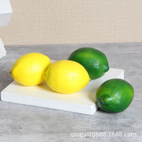 Factory direct sales simulation lemon model fake yellow lemon green artificial fruit photography props decoration