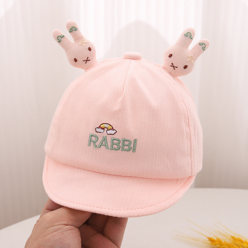 2024 nuevo sombrero de béisbol de conejo arco iris sombrero para niños sombrero para niños sombrero para niñas a prueba de viento y protección solar cuatro estaciones