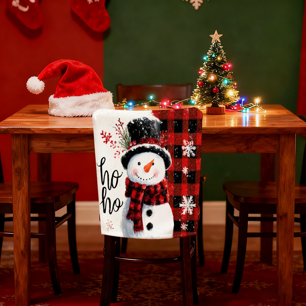 Transfronterizos para la silla de Navidad cubierta de respaldo cubierta de silla de Navidad TIMU mesa de comedor de tela asiento decoración de respaldo