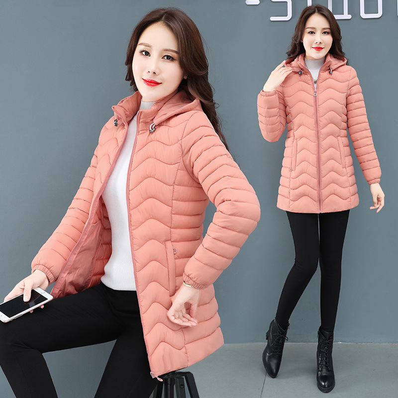 Chaqueta acolchada femenina invierno ligera