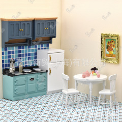1: 12bjd人形屋dollhouseミニチュアキッチン家具シミュレーションガスレンジ伝熱かまど三穴