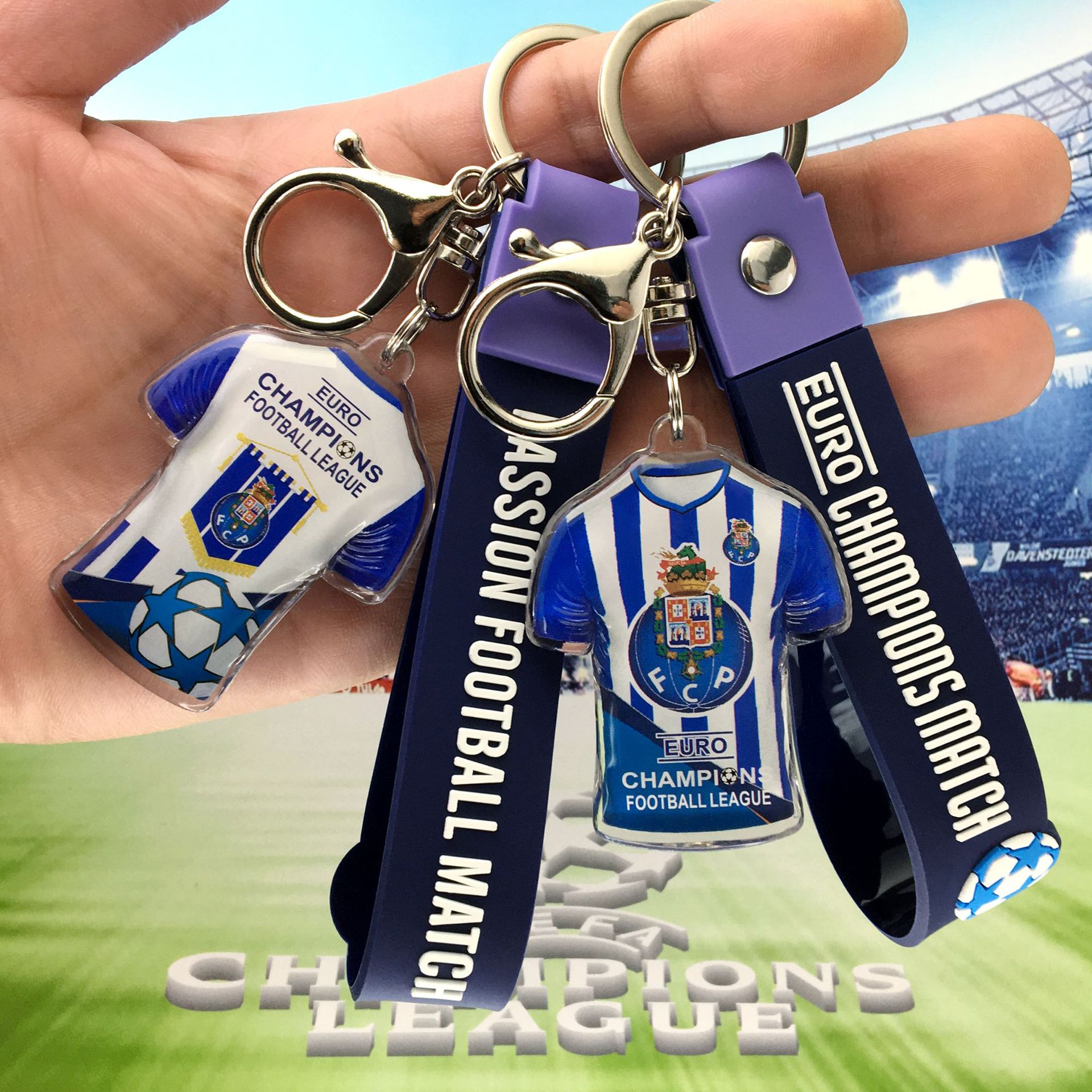 欧冠-波尔图俱乐部球衣队标-墨蓝手带