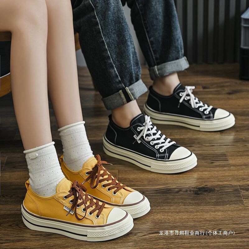 Men's canvas shoes 2026 new model spring/summer breathable casual shoes trendy versatile couple's thick-soled men's shoes