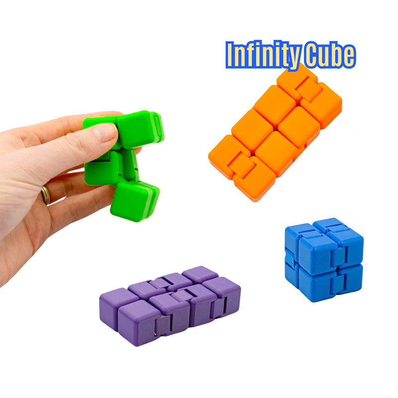 Creative Stress-Relief Colorful 3D Printed Infinity Cube, 2X2 Fingertip Stress-Relief Toy for Adults and Children, Gift Creative Stress-Relief Colorful 3D Printed Infinity Cube, 2X2 Fingertip Stress-Relief Toy for Adults and Children, Gift